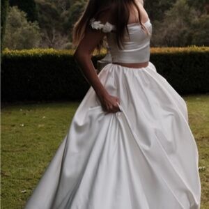 Meshki Kelsey Satin maxi skirt